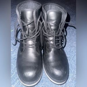 Aldo Canigliari Leather Combat Boots